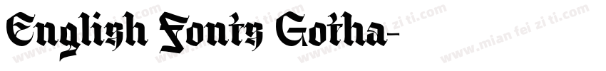 English Fonts Gotha字体转换